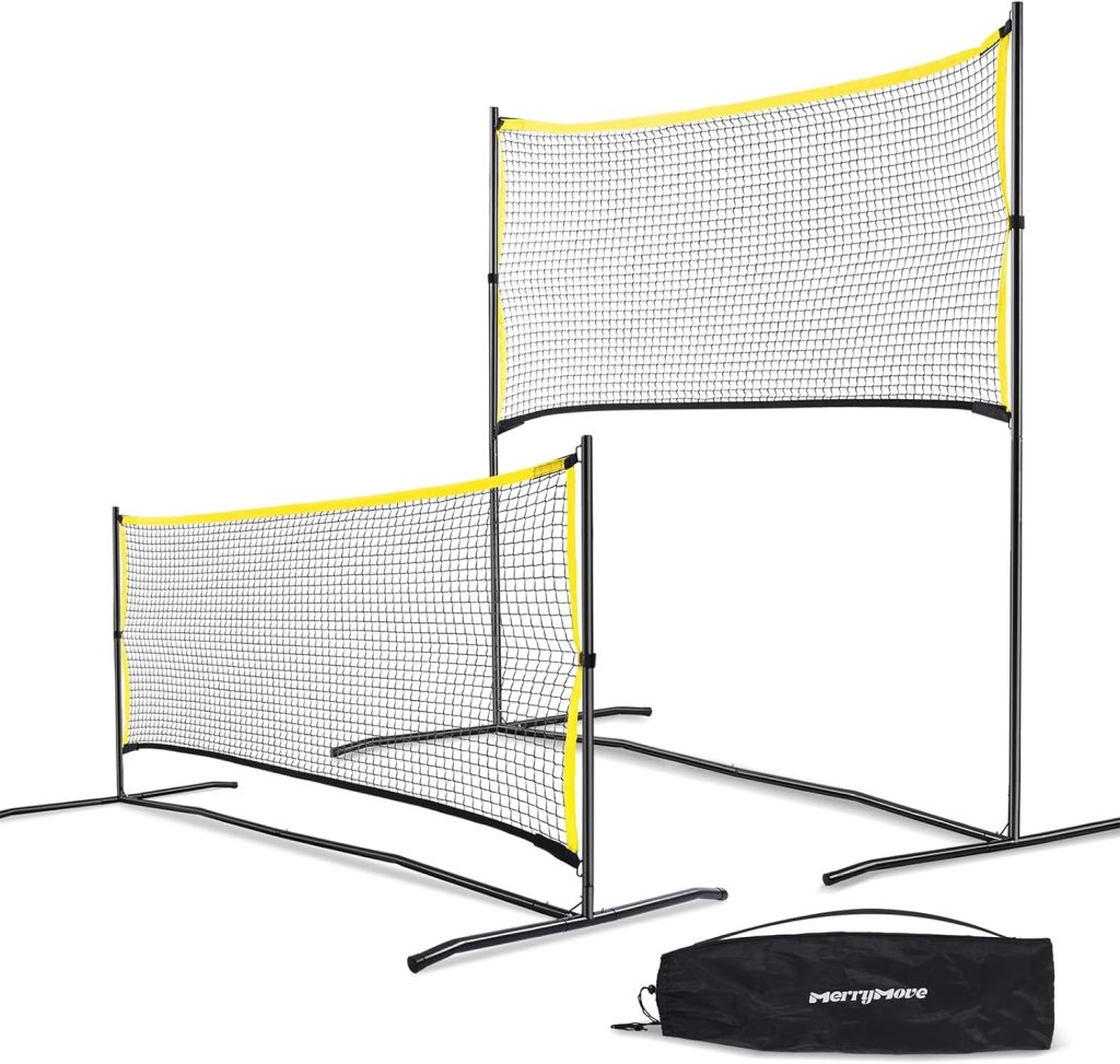 MerryMove Pickleball Net with Practice Rebounder